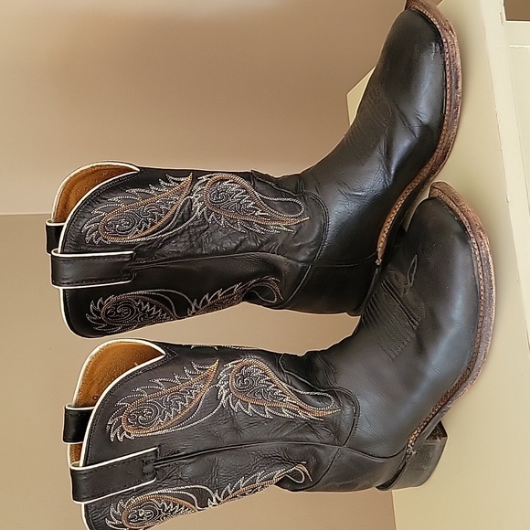 Tony Lama Ladies Americana Western boot. Black size 9 - Picture 1 of 6